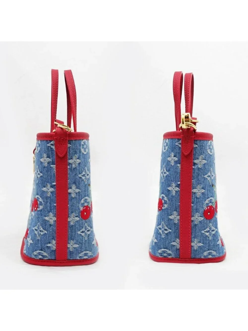 Louis Vuitton Neverfull Inside Out BB LV x Takashi Murakami Handbag Blue